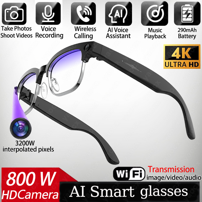 4K Smart AI Glasses 8MP Camera - огляд і ціна Audio Music Recording
