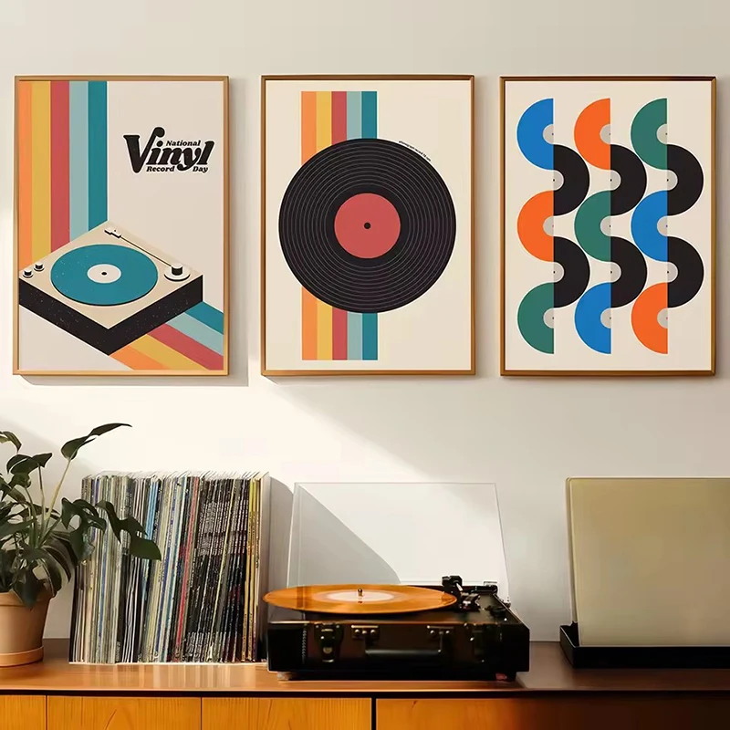 Mid Century Vinyl Record Canva - огляд і ціна Audio Music Recording