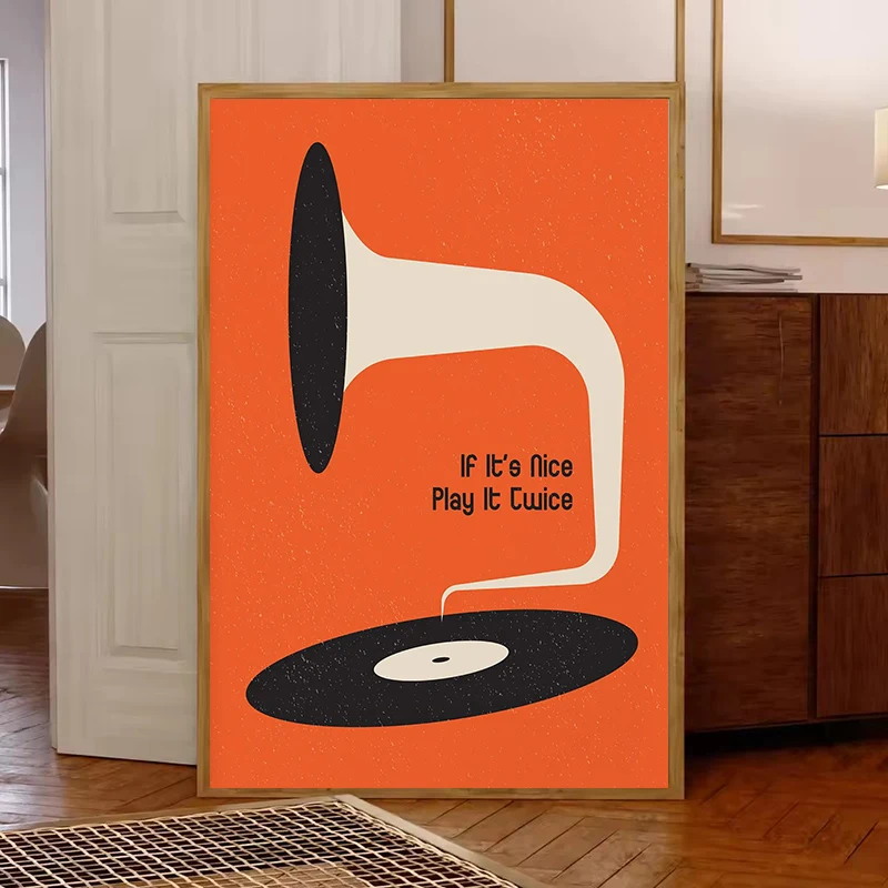 Mid Century Vinyl Record Canva - огляд і ціна Audio Music Recording