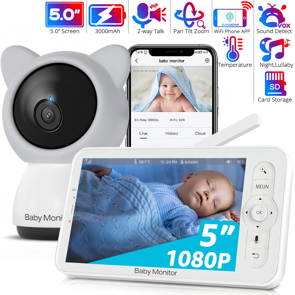 HD WiFi Baby Monitor with APP, - огляд і ціна Audio Detect Music