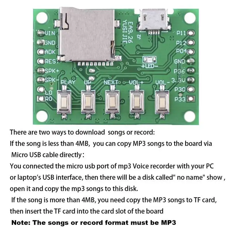 RCmall MP3 Voice Module Kit We - огляд і ціна Audio Music Mp3 Download