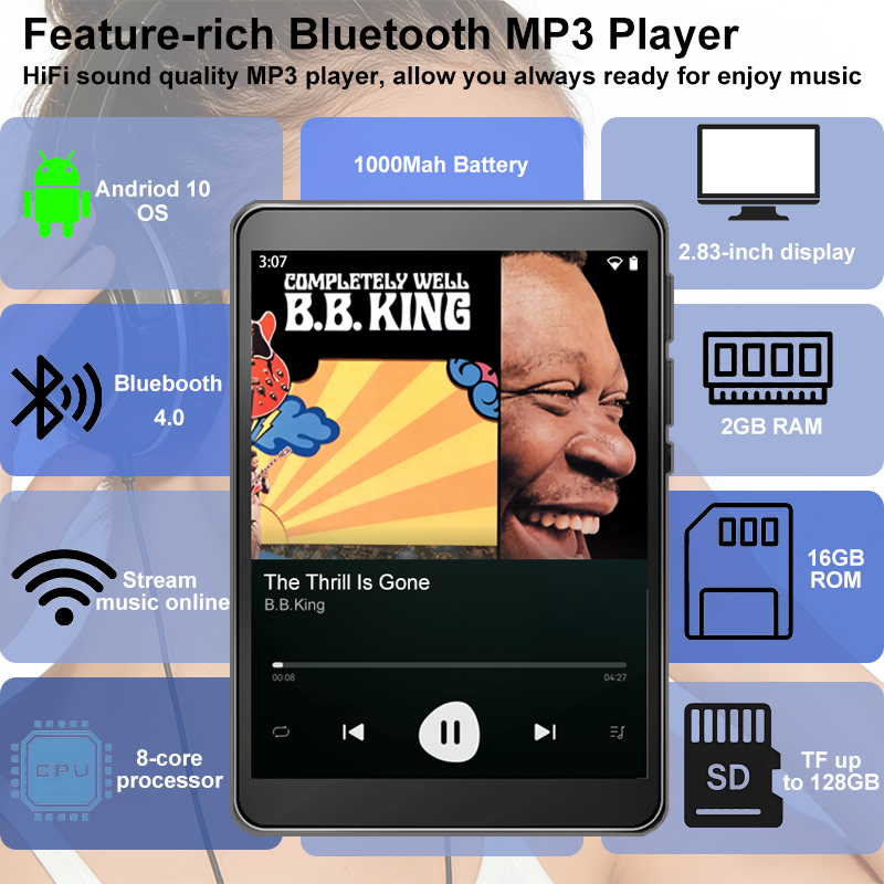 WiFi MP3 Player Andriod 10 Spo - огляд і ціна Audio Music Mp3 Download